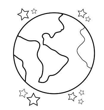 世界地球日簡筆