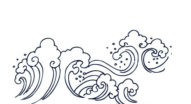 大海的海浪簡(jiǎn)筆
