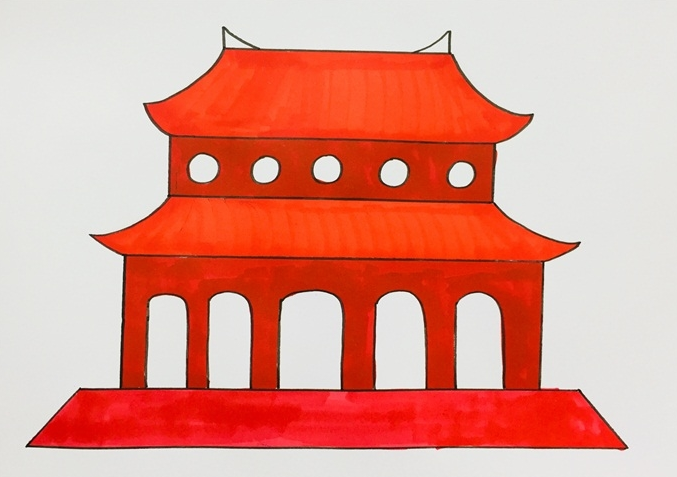 故宮簡(jiǎn)筆步驟