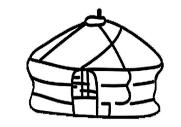 草原蒙古包簡(jiǎn)筆