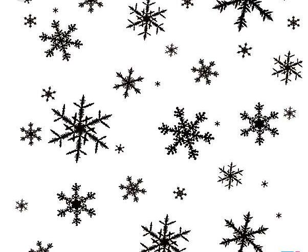 漫天飛舞的雪花風(fēng)景簡筆