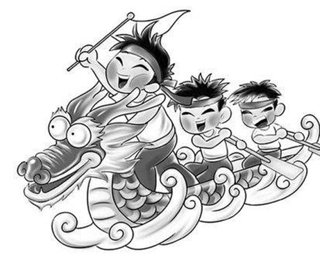 端午節(jié)龍舟賽簡筆
