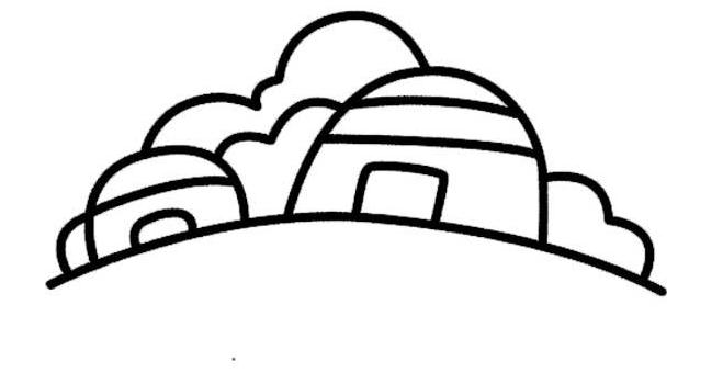 草原蒙古包簡(jiǎn)筆