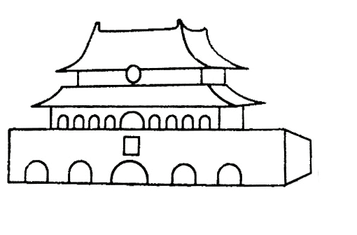北京天安門簡筆