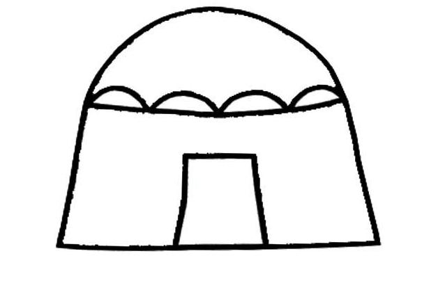 草原蒙古包簡(jiǎn)筆