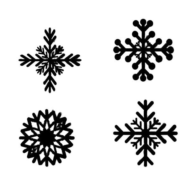 各種各樣的雪花簡(jiǎn)筆