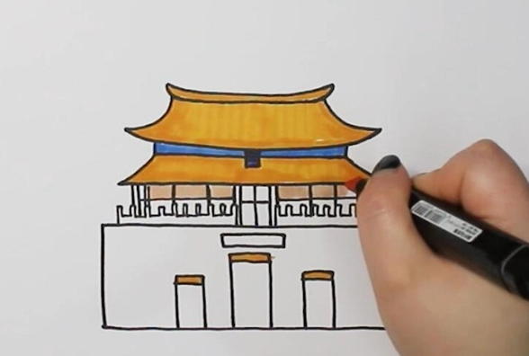 天安門建筑簡筆