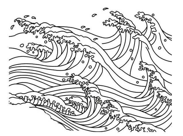 大海的海浪簡(jiǎn)筆
