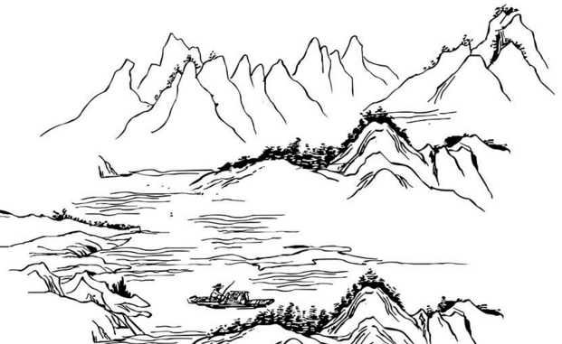 鄉(xiāng)村的美景簡筆