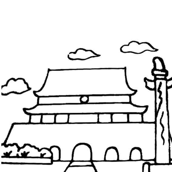 北京天安門簡筆
