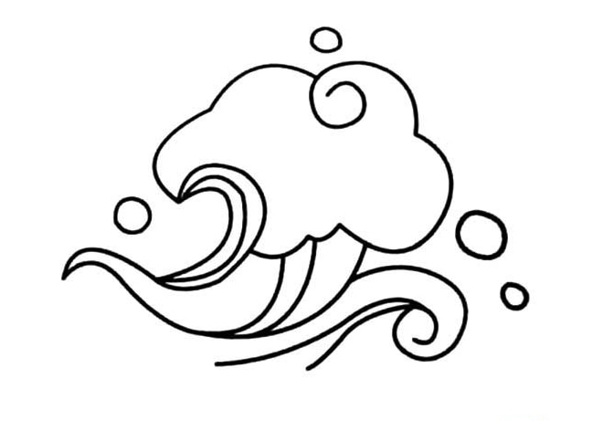 大海的海浪簡(jiǎn)筆