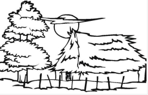 家鄉(xiāng)的田野風(fēng)景簡筆