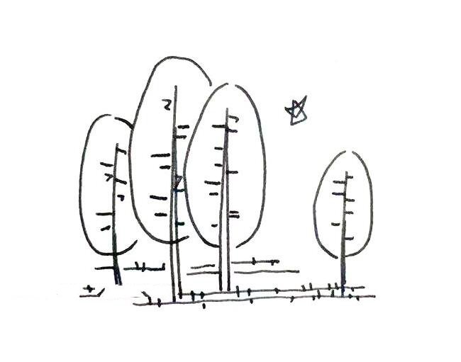 美麗大自然風(fēng)景簡筆畫圖片，風(fēng)景畫大全簡單又好看