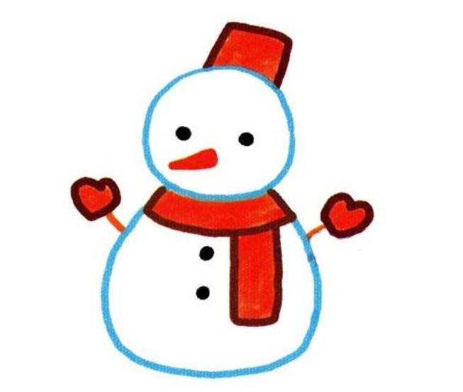 可愛的雪人怎么畫_雪人簡(jiǎn)筆畫畫法步驟教程