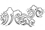 海邊的浪花簡(jiǎn)單的風(fēng)景簡(jiǎn)筆畫圖片