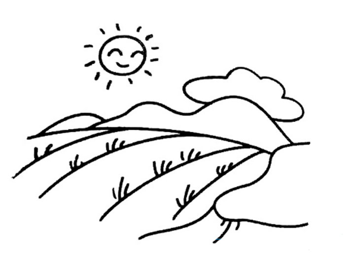 風(fēng)景的簡(jiǎn)筆畫(huà)，家鄉(xiāng)風(fēng)景簡(jiǎn)筆畫(huà)