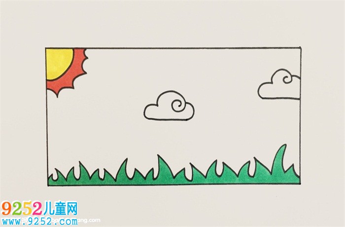 馬克筆天空畫法
