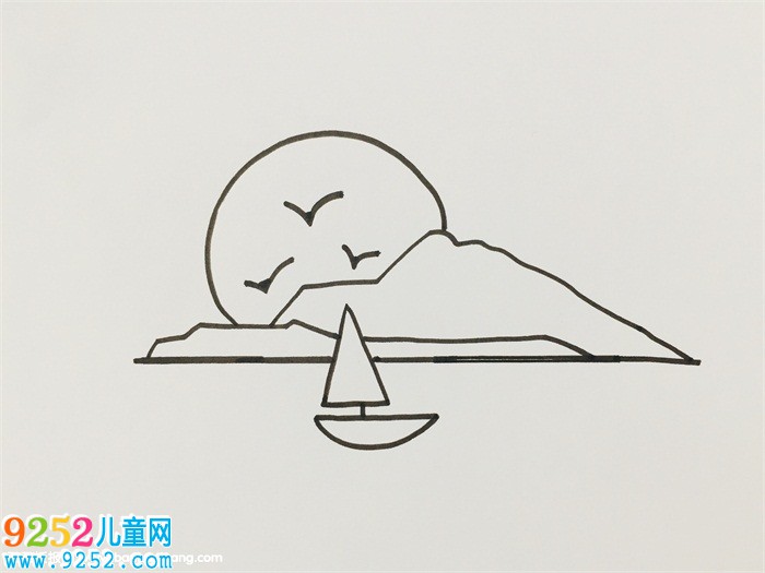 夕陽怎么畫