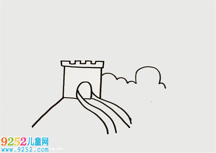 小學(xué)生畫長城簡單畫法