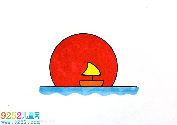 夕陽怎么畫簡單又好看
