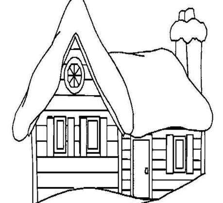 兒童風(fēng)景簡筆畫圖片_溫馨的小屋
