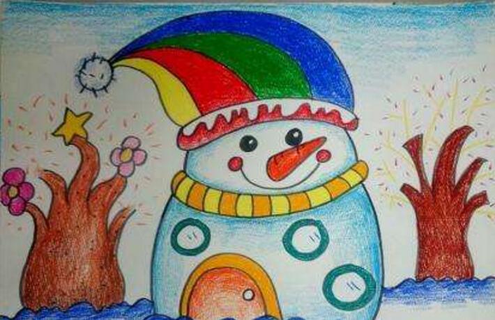 雪人簡(jiǎn)筆畫大全，圣誕裝扮雪人簡(jiǎn)筆畫