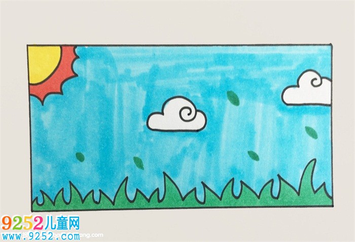 馬克筆天空畫法