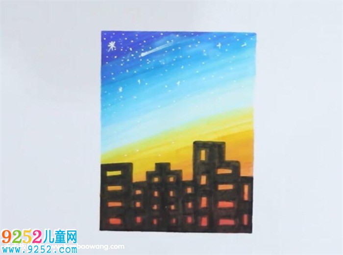 如何用馬克筆畫出星空