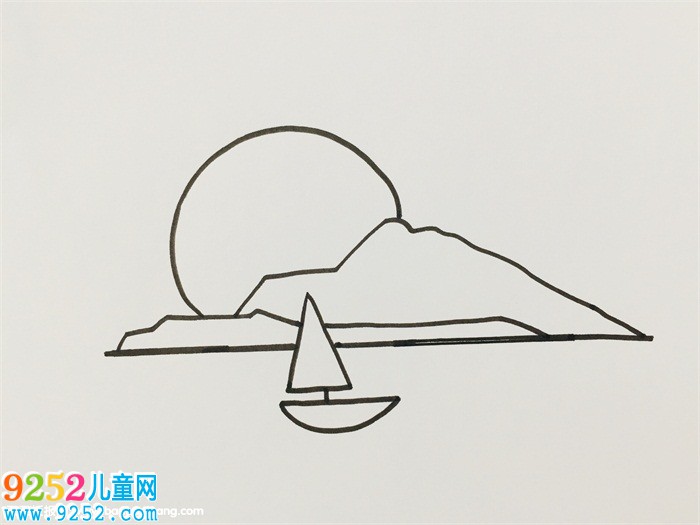 夕陽怎么畫