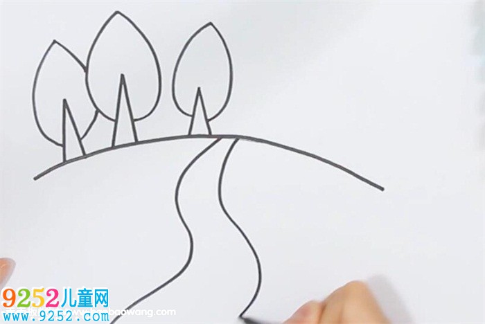 小溪<a href=http://www.inspiredelm.com/jianbihua/ target=_blank class=infotextkey>簡(jiǎn)筆畫</a>,風(fēng)景<a href=http://www.inspiredelm.com/jianbihua/ target=_blank class=infotextkey>簡(jiǎn)筆畫</a>
