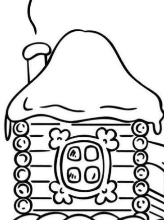 圣誕屋簡筆畫圖片_圣誕屋兒童繪畫圖集