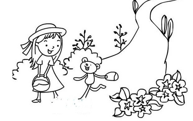 幼兒簡筆畫風(fēng)景_和小伙伴們一起來踏春