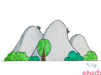 山峰簡(jiǎn)筆畫(huà)