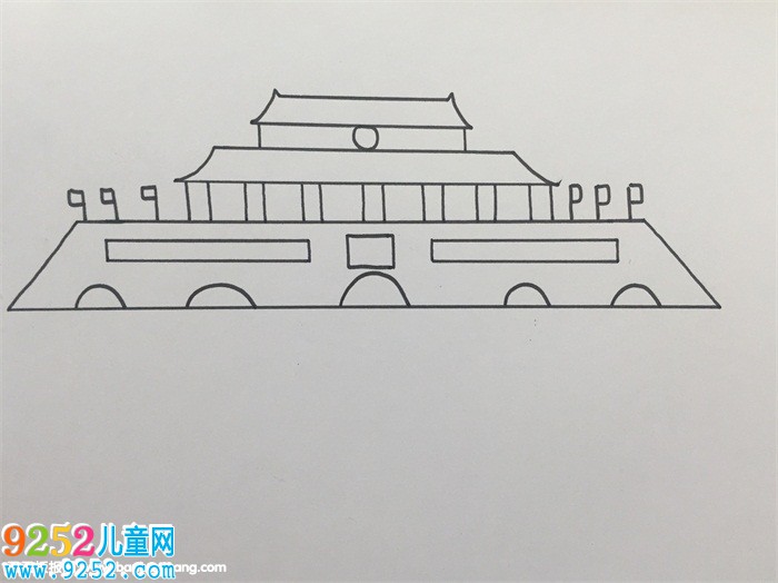 天安門廣場怎么畫