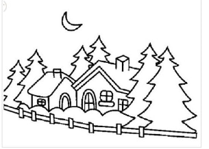 簡單的農(nóng)舍 幼兒風(fēng)景簡筆畫大全