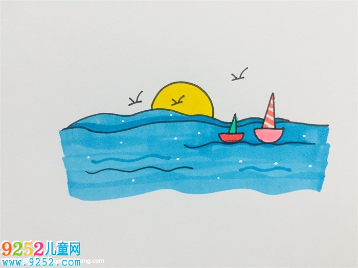 大海怎么畫