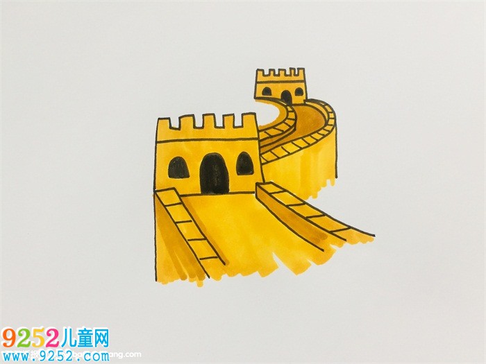 長城怎么涂色好看