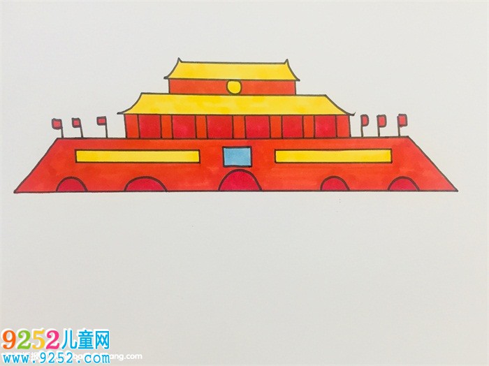 天安門廣場怎么畫