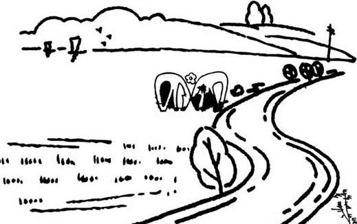 小河流水的風(fēng)景簡(jiǎn)筆畫(huà)大全