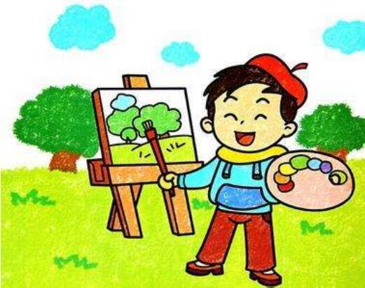 風景簡筆畫，彩色寫生簡筆畫