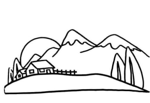 鄉(xiāng)村的美景_幼兒風(fēng)景簡筆畫大全
