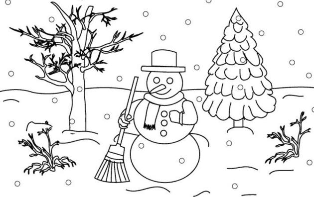 教你如何畫圣誕雪人的簡筆畫教程