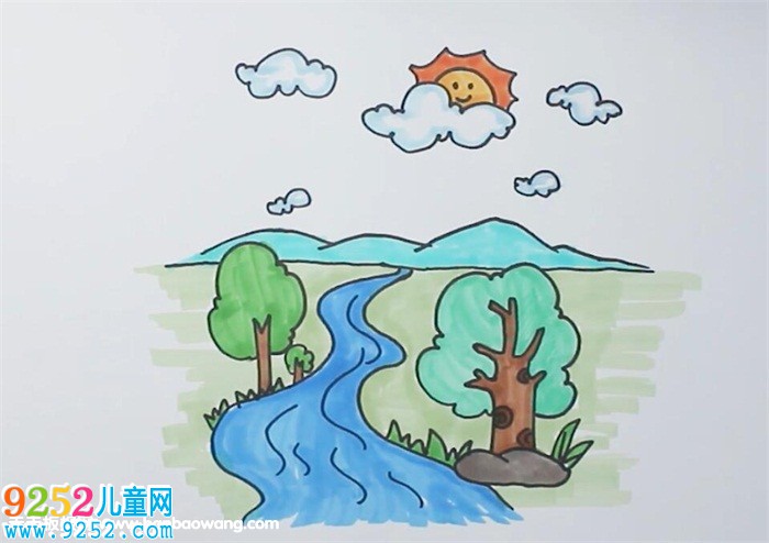 森林小溪<a href=http://www.inspiredelm.com/jianbihua/ target=_blank class=infotextkey>簡(jiǎn)筆畫(huà)</a>