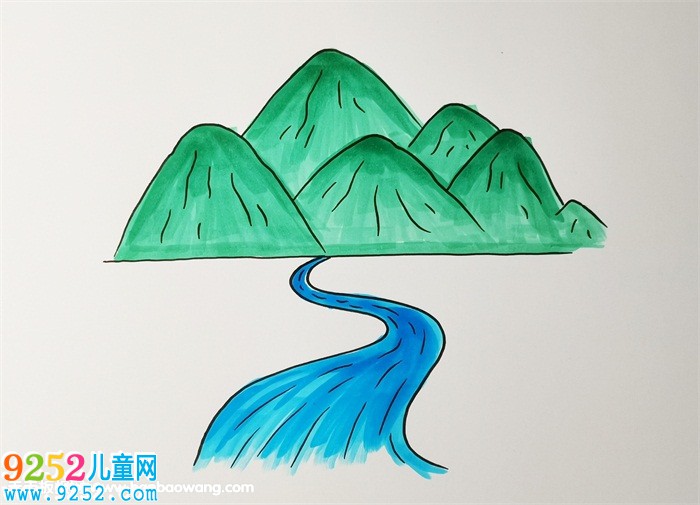 高山流水怎樣畫簡單
