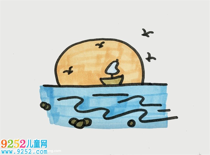 日落怎么畫
