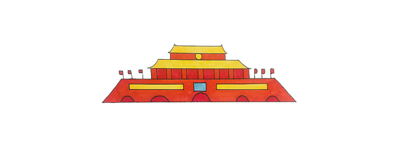 天安門廣場怎么畫