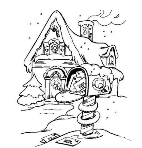 圣誕屋<a href=http://www.inspiredelm.com/jianbihua/ target=_blank class=infotextkey>簡筆畫</a>圖片_圣誕屋兒童繪畫圖集