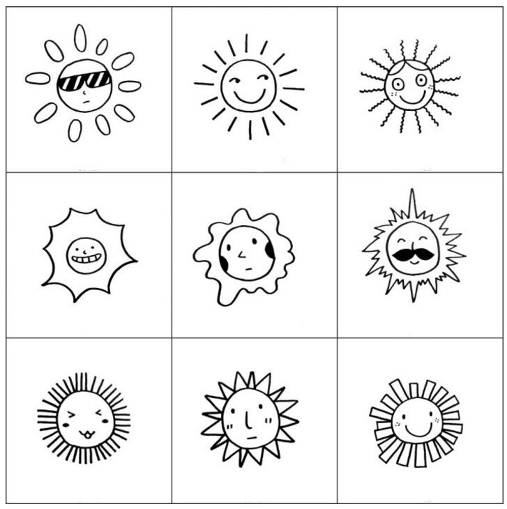 寶寶學(xué)畫怎么畫太陽(yáng)，九種簡(jiǎn)單好看的太陽(yáng)簡(jiǎn)筆畫