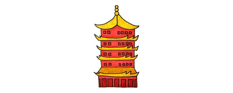 黃鶴樓<a href=http://www.inspiredelm.com/jianbihua/ target=_blank class=infotextkey>簡(jiǎn)筆畫(huà)</a>教程