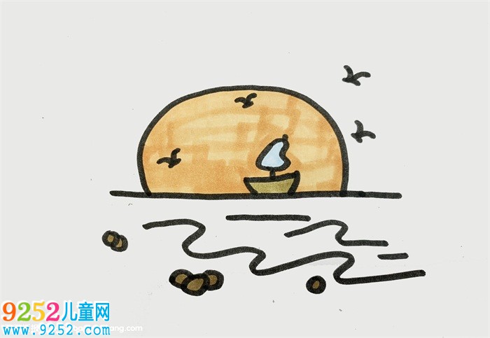 日落怎么畫